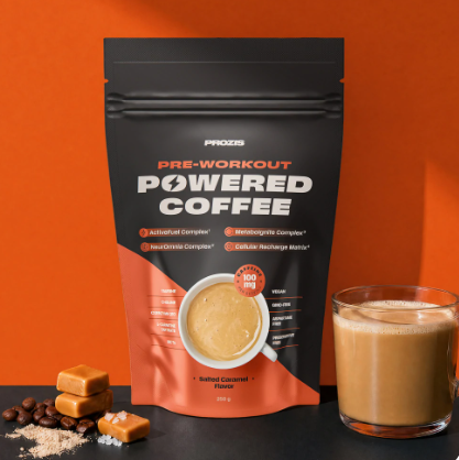 Powered · Café preentrenamiento de Prozis